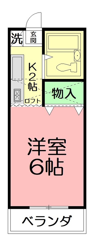 サノシャルム緑町 201号室 間取り
