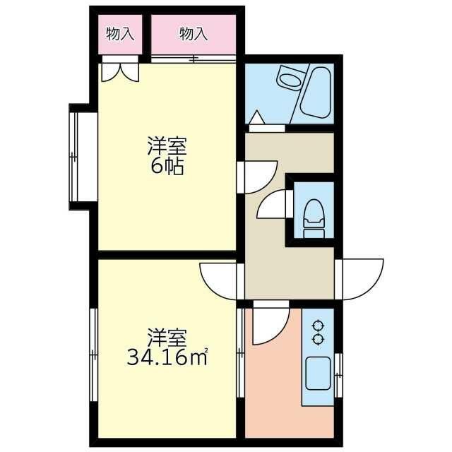 Ｄｕ　Ｃａｓｔｌｅ　Ｍ 202号室 間取り