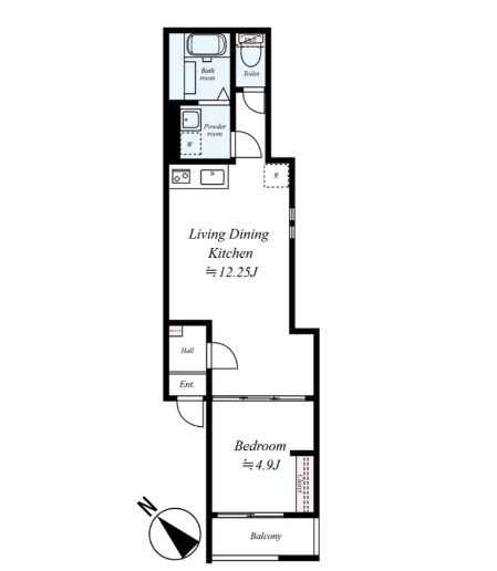 GRADUS辻堂 101号室 間取り