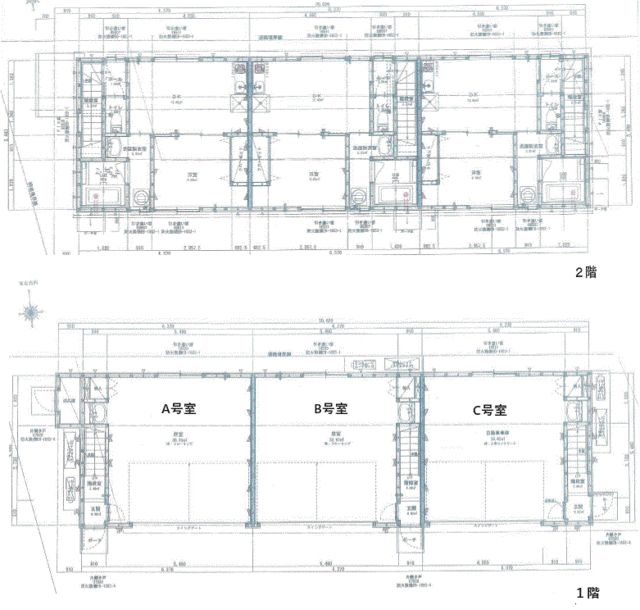 大磯町ガレージハウス北棟 1-2F号室 間取り