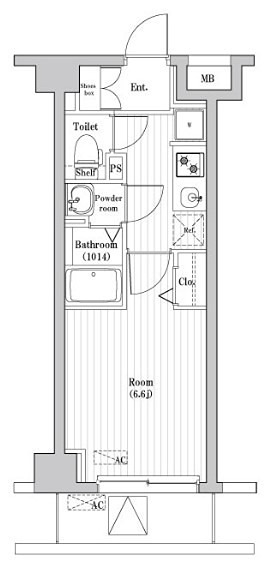 Ｎ－ＳｔａｇｅＦｕｊｉｓａｗａ  108号室 間取り