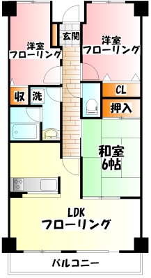 アネシスヒルズ 506号室 間取り