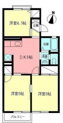エステート山室 202号室 間取り