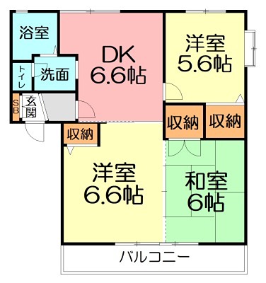 ガーデンコートA 203号室 間取り