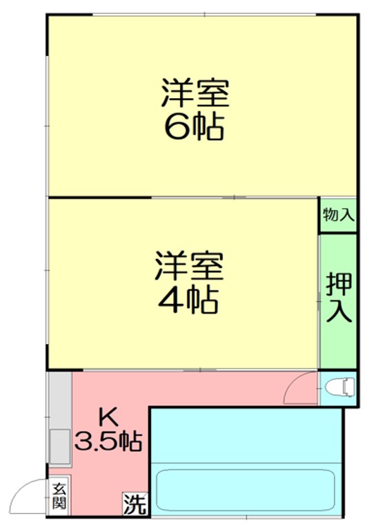 第1オキタハイム 1号室 間取り