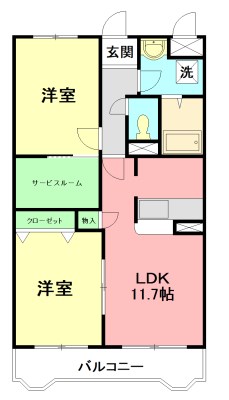ソレイユ 403号室 間取り