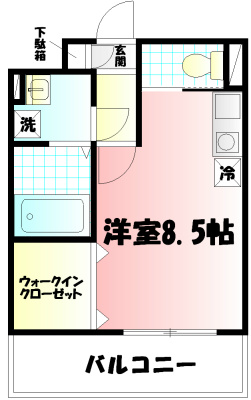 プルームコート 203号室 間取り