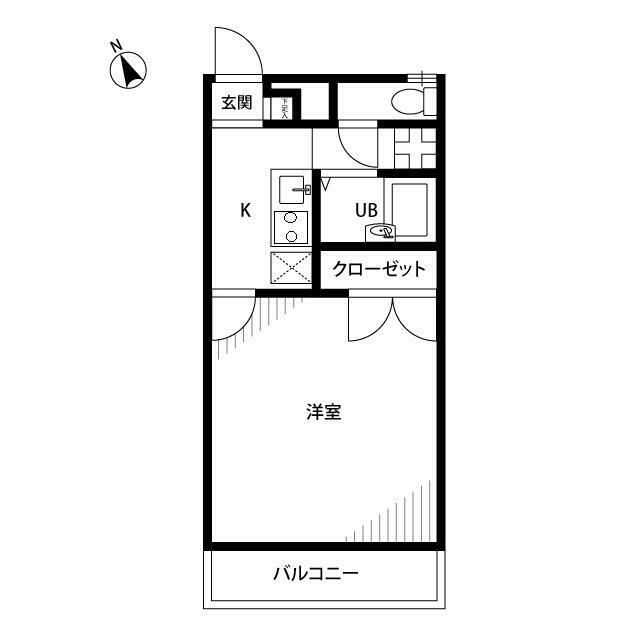 アンプルール　フェール　ライム 107号室 間取り