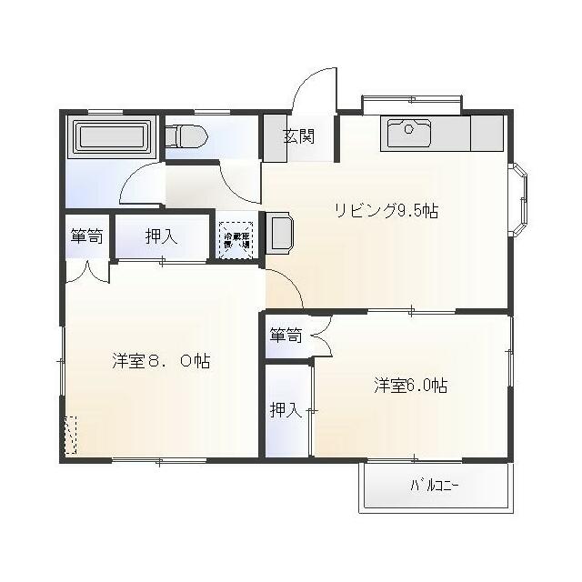サンライフ弥生台 201号室 間取り