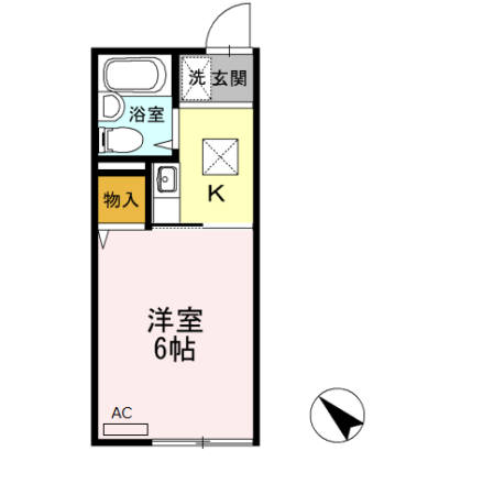 オイカワハイツ 105号室 間取り