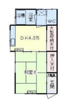 石見荘（WEST） 2F号室 間取り