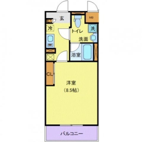 Access湘南平塚 1407号室 間取り