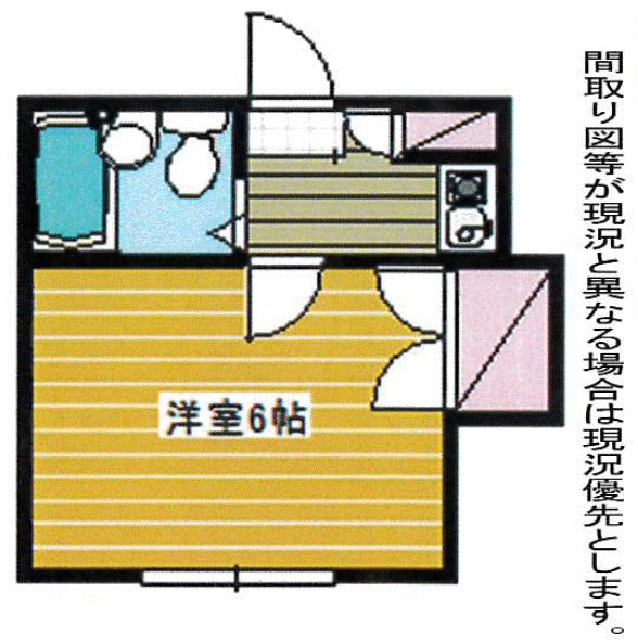 ハイム六会  104号室 間取り