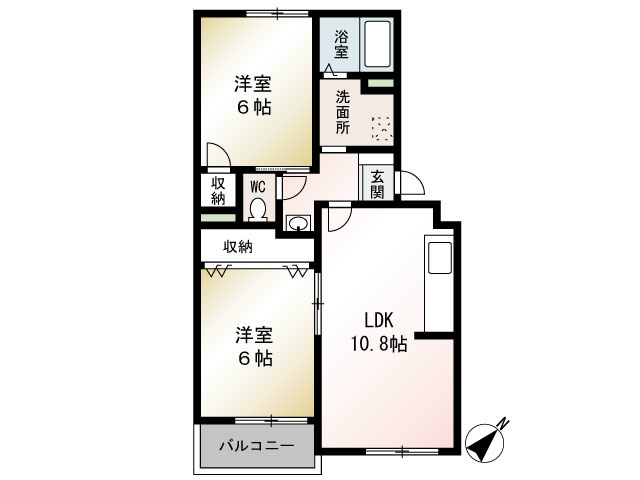 コート鵠沼 203号室 間取り