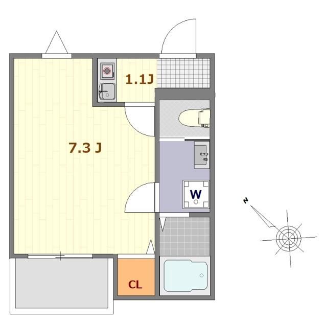 ウェルスフィールド湘南　C棟  204号室 間取り