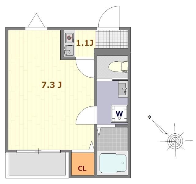 ウェルスフィールド湘南　Ｂ棟 104号室 間取り