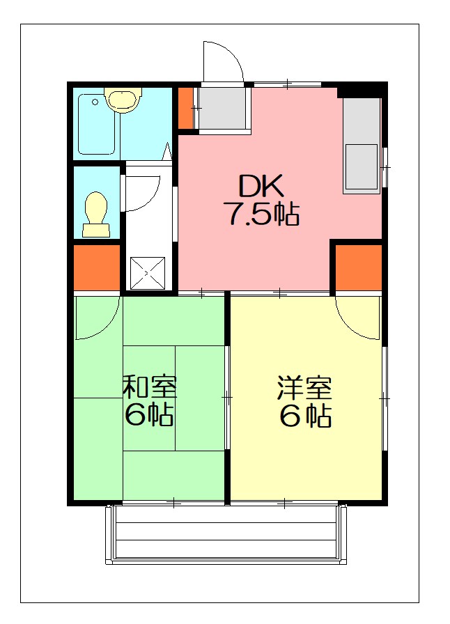 サマックス緑ヶ丘 205号室 間取り