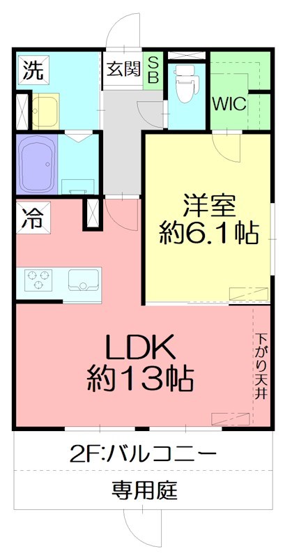 Corpo鵠 103号室 間取り