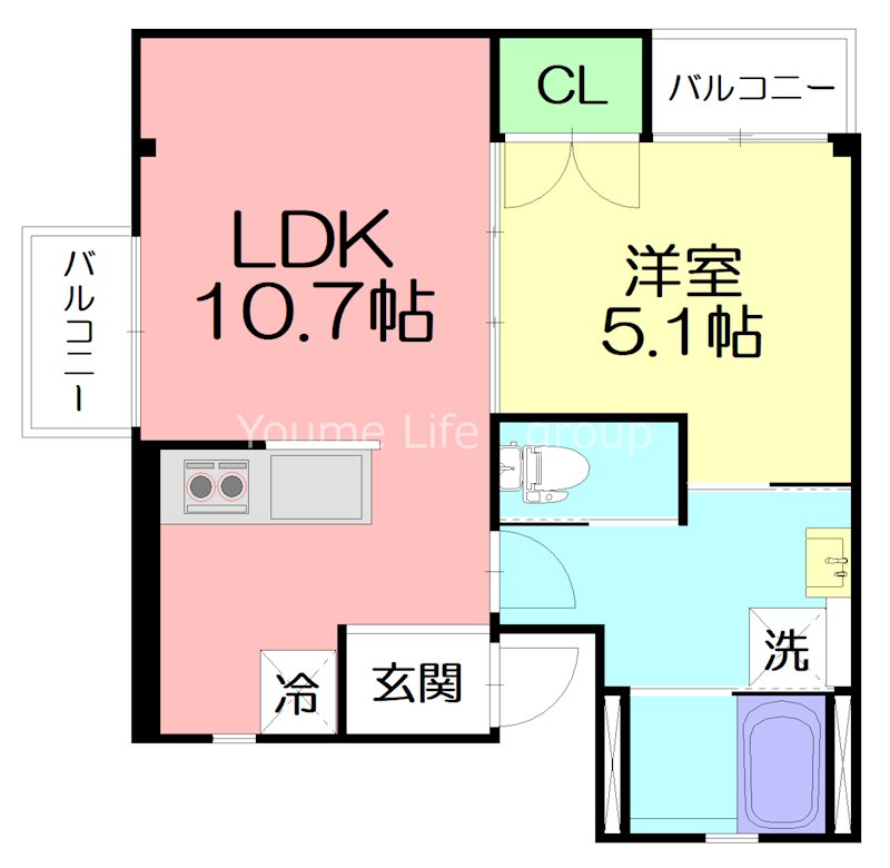 MONくげぬま 301号室 間取り