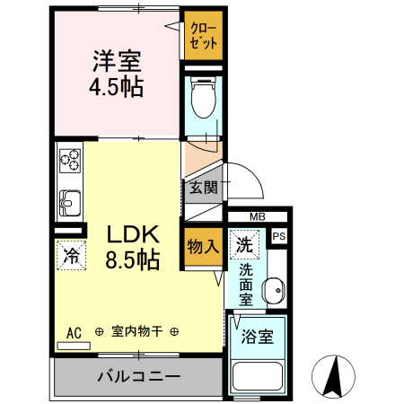 ロイヤルヒルズS 302号室 間取り
