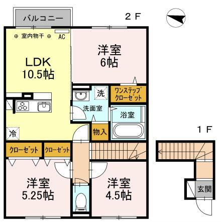 ハピア湘南 202号室 間取り