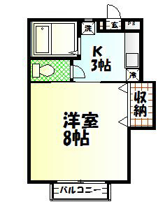 楓ハイム 203号室 間取り