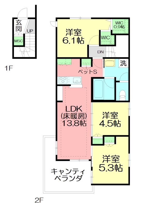 Ｐａｒｋ　Ｈｉｌｌｓ 201号室 間取り