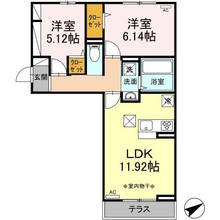 ロイヤルスター 101号室 間取り