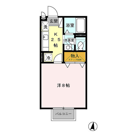 M，DRANTA 205号室 間取り