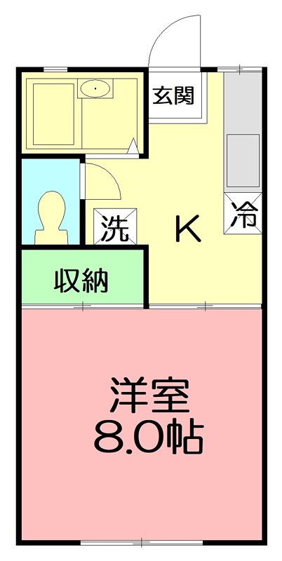 ＴＡＰ安藤 6-106号室 間取り