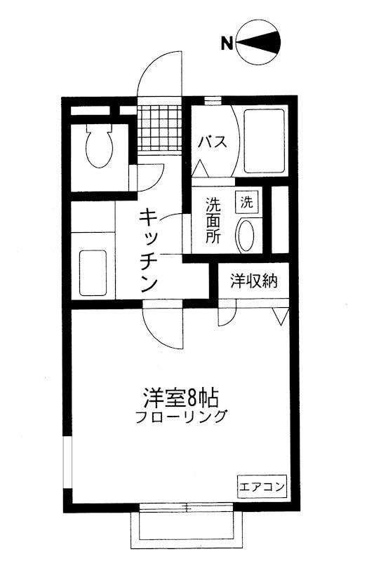 ペーパームーン 105号室 間取り