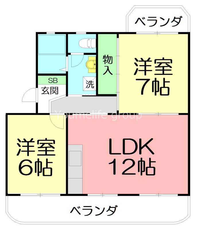 ＬＡＲＫ　ＨＩＬＬ 203号室 間取り