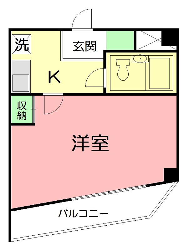 ビューハイツ湘南 606号室 間取り