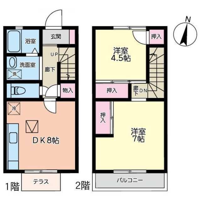 パルデンス松尾A棟   11号室 間取り