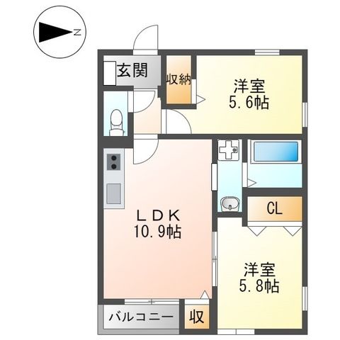 Luz solar(ルス　ソラール) 101号室 間取り