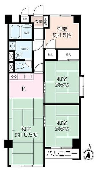 チュリス鎌倉  201号室 間取り