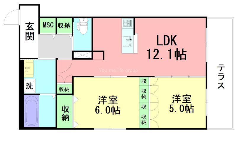アベニール原宿 102号室 間取り