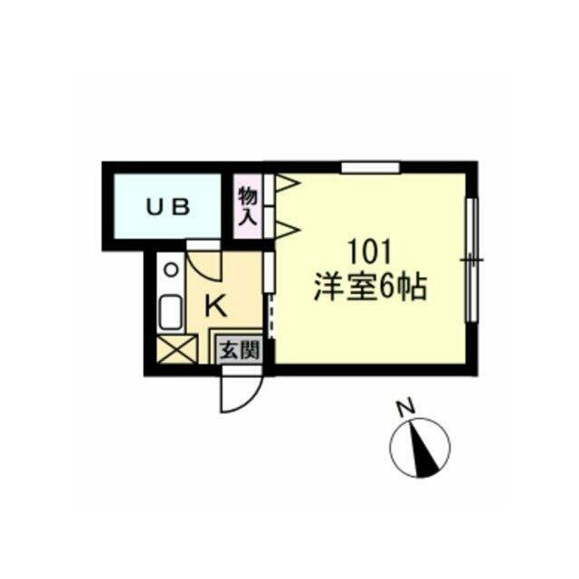 ドルフ鶴巻Ｎｏ．１４ 101号室 間取り