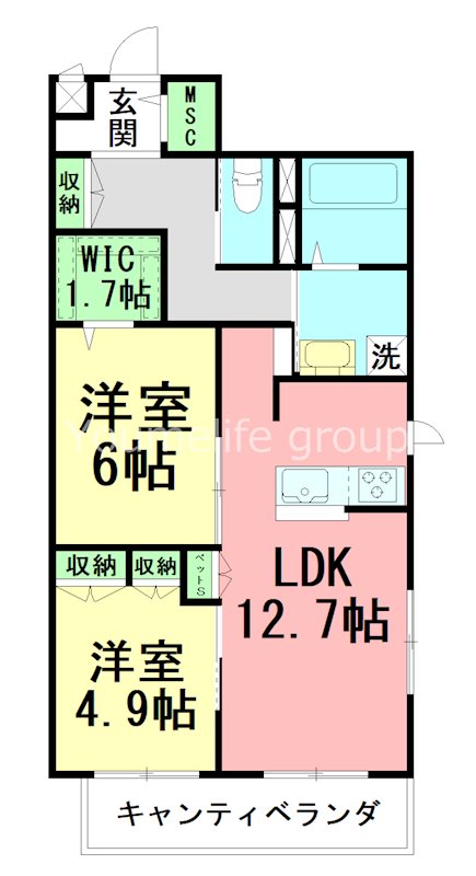 ｍａｉｓｏｎ　ｄｅ　風花 201号室 間取り