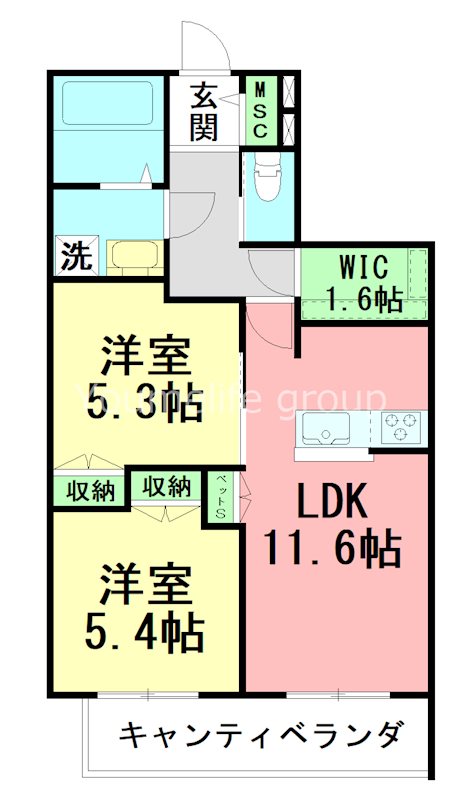 ｍａｉｓｏｎ　ｄｅ　風花 202号室 間取り