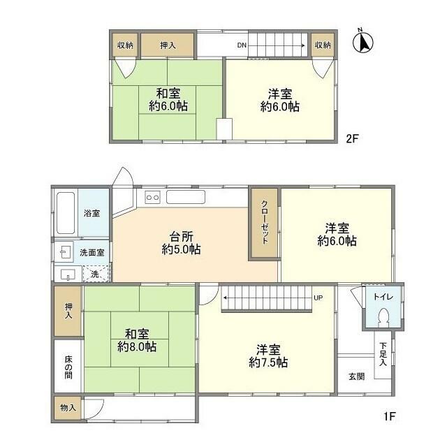 桂台西１丁目貸家 間取り