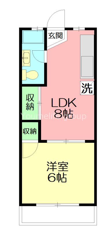 花園コーポ 103号室 間取り