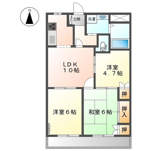 ガルサブランカ 302号室 間取り