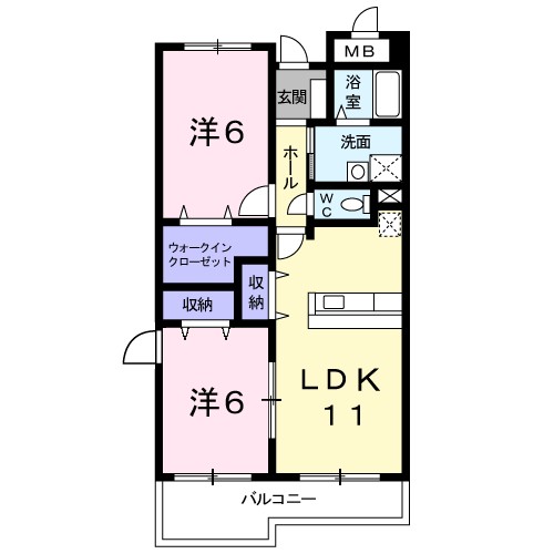 サンセール・辻 205号室 間取り