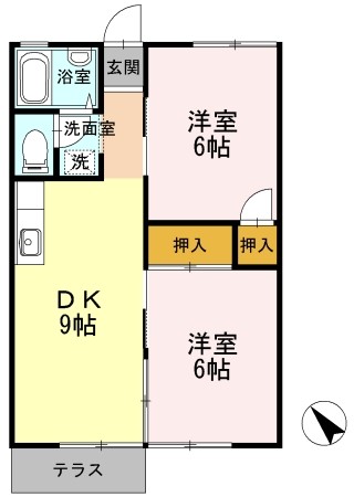 グリーンハイツ並木 101号室 間取り