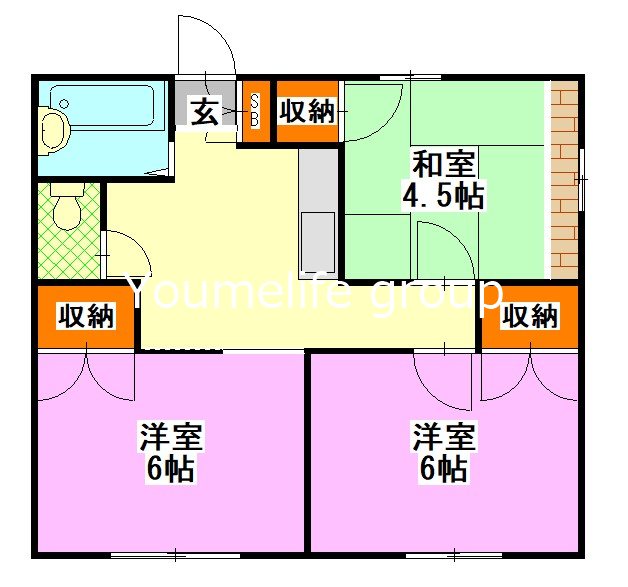コーポ金田 201号室 間取り