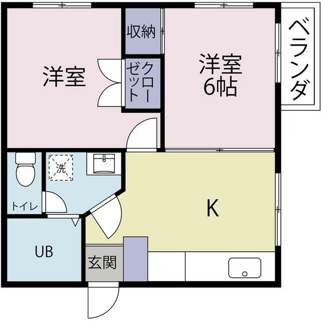 クロノス四之宮 205号室 間取り