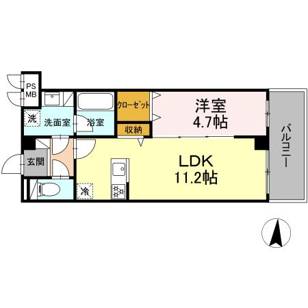 TERRACE　WELLNESSⅡ 203号室 間取り