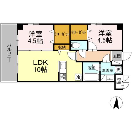 TERRACE　WELLNESSⅡ 306号室 間取り