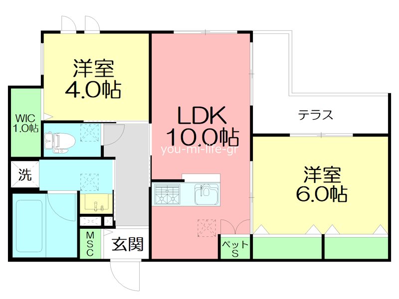 プルミエール湘南二宮Ⅱ 102号室 間取り